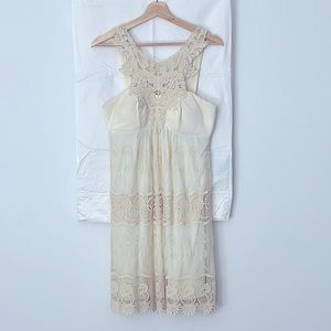 Lightly worn Muse lace dress, cream/off white